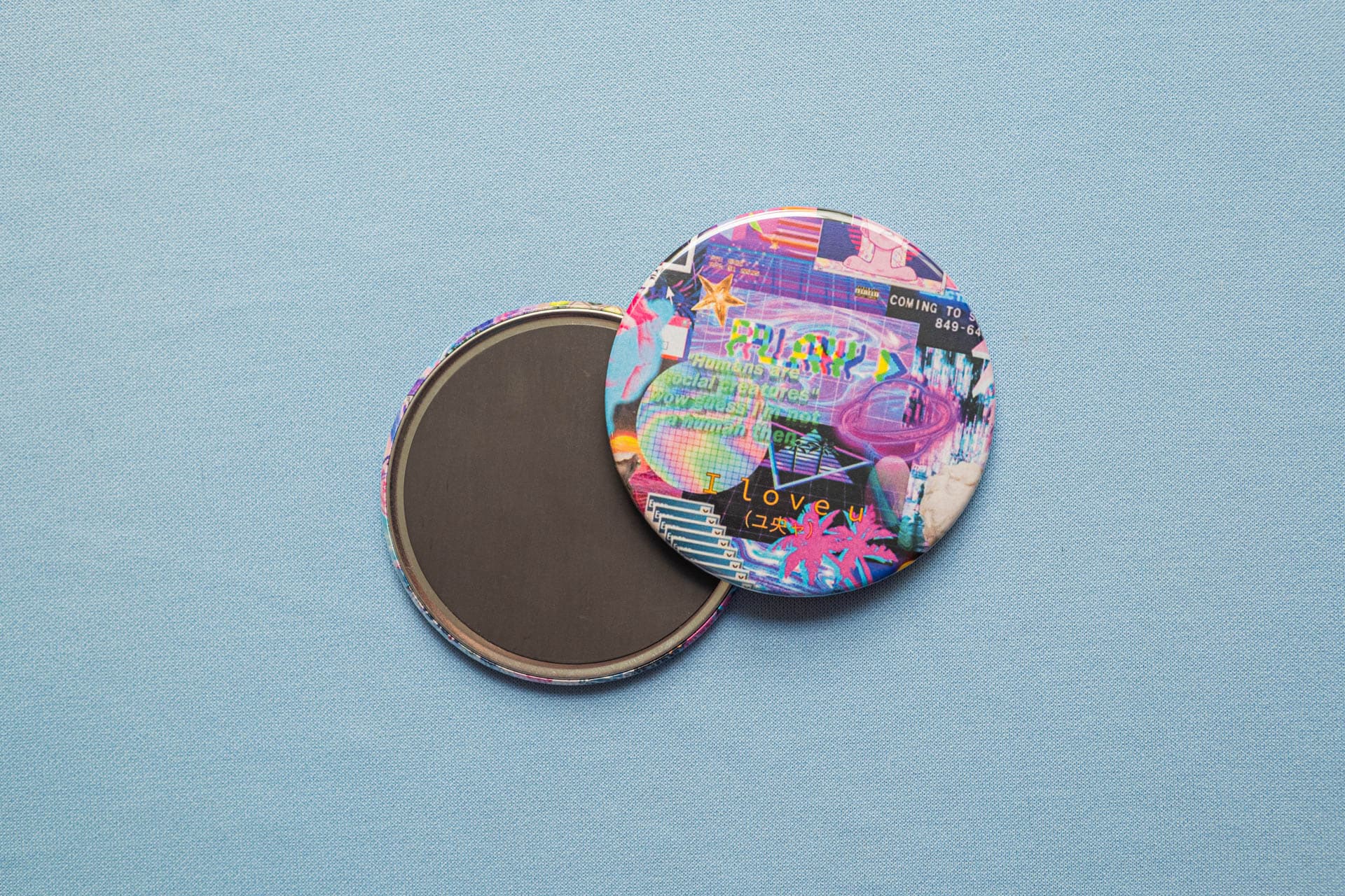 Personalised round magnets